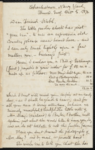 Letter from Samuel May, Charlestown, Navy Yard, [Boston], to Richard Davis Webb, Oct. 5, 1871