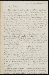 Letter from Samuel May, Leicester, [Mass.], to Richard Davis Webb, October 30, 1871