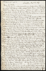 Letter from Samuel May, Leicester, [Mass.], to Richard Davis Webb, Dec. 4, 1871