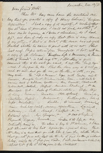 Letter from Samuel May, Leicester, [Mass.], to Richard Davis Webb, Dec. 13 / 71