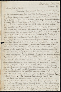 Letter from Samuel May, Leicester, [Mass.], to Richard Davis Webb, April 8 / 72