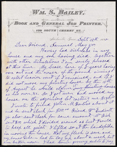 Letter from William Shreve Bailey, Nashville, Tenn., to Samuel May, Sept. 12th, 1880