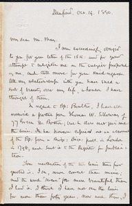 Letter from Edgar Buckingham, Deerfield, [Mass.], to Samuel May, Oct. 19, 1880