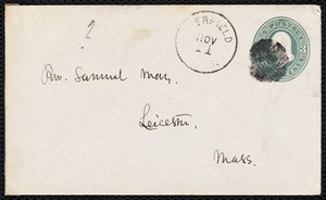 Letter from Edgar Buckingham, Deerfield, [Mass.], to Samuel May, Nov. 10, 1880