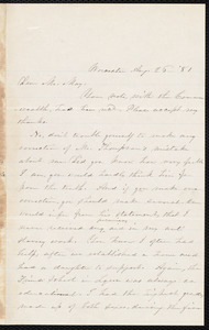 Letter from Abby Kelley Foster, Worcester, [Mass.], to Samuel May, Aug. 26, '81