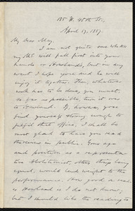 Letter from Oliver Johnson, [New York], to Samuel May, April 17, 1887