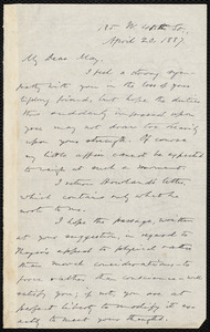 Letter from Oliver Johnson, [New York], to Samuel May, April 20, 1887