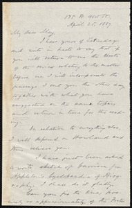 Letter from Oliver Johnson, [New York], to Samuel May, April 25, 1887