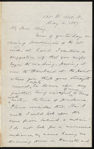 Letter from Oliver Johnson, [New York], to Samuel May, May 4, 1887