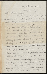 Letter from Oliver Johnson, [New York], to Samuel May, May 15, 1887