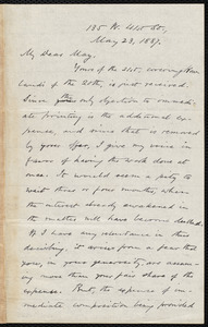 Letter from Oliver Johnson, [New York], to Samuel May, May 23, 1887