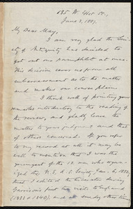Letter from Oliver Johnson, [New York], to Samuel May, June 3, 1887