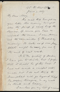 Letter from Oliver Johnson, [New York], to Samuel May, June 7, 1887