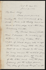 Letter from Oliver Johnson, [New York], to Samuel May, June 9, 1887