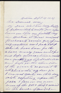 Letter from Peter Randolph, Boston, to Samuel May, Sept. 15, 1887