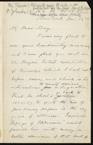 Letter from Oliver Johnson, New York, to Samuel May, Jan. 10, '88