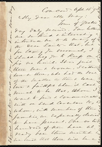 Letter from Alfred Porter Putnam, Concord, [Mass.], to Samuel May, April 15, '93