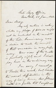 Letter from Oliver Johnson, New York, to Samuel May, 22 Jan., 1862