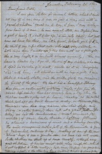 Letter from Samuel May, Leicester, [Mass.], to Richard Davis Webb, Feb. 25, 1862