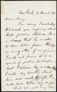Letter from Oliver Johnson, New York, to Samuel May, 6 March, 1862