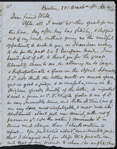 Letter from Samuel May, Boston, to Richard Davis Webb, April 29 / 62