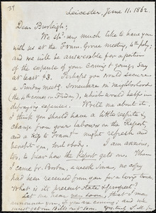 Letter from Samuel May, Leicester, [Mass.], to Charles Calistus Burleigh, June 11, 1862