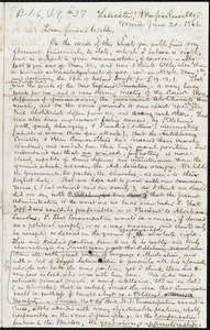 Letter from Samuel May, Leicester, [Mass.], to Richard Davis Webb, June 30, 1862