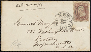 Letter from Eliza Wigham, Fore Rock, Stillorgan, [Ireland], to Samuel May, 21st of 9th mo., 1862