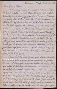 Letter from Samuel May, Leicester, Mass., to Richard Davis Webb, Sept. 21, 1862