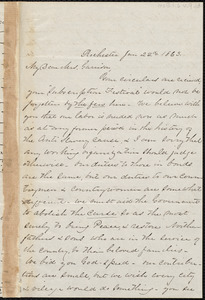 Letter from Catharine A. F. Stebbins, Rochester, [N.Y.], to Helen Eliza Garrison, Jan. 22nd, 1863