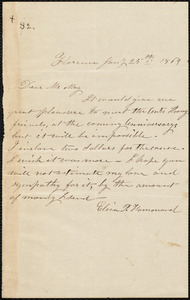 Letter from Elizabeth Preston Hammond, Florence, [Mass.], to Samuel May, January 25th, 1863