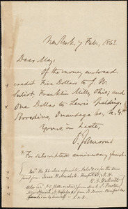 Letter from Oliver Johnson, New York, to Samuel May, Feb., 1863