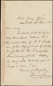 Letter from Oliver Johnson, New York, to Samuel May, 10 Feb., 1863