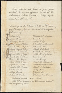 Memorandum from Samuel May, 1864