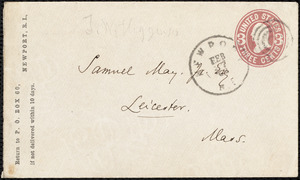 Letter from Thomas Wentworth Higginson, Newport, R.I., to Samuel May, Feb. 26, 1869