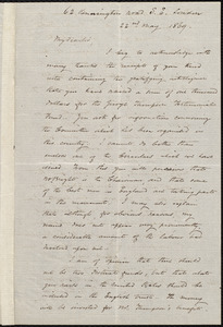 Letter from Frederick William Chesson, London, to Samuel May, 22nd May, 1869