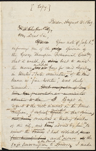 Copy of a letter from Samuel May, Boston, to Frederick William Chesson, [August 2, 1869]