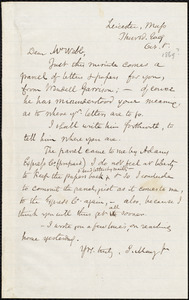 Letter from Samuel May, Leicester, Mass., to Richard Davis Webb, Oct. 8, 1869