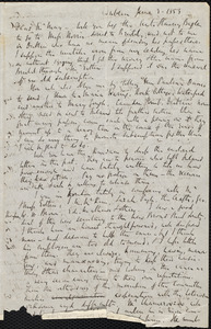 Letter from Richard Davis Webb, Dublin, to Samuel May, June 3, 1853