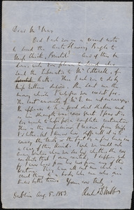 Letter from Richard Davis Webb, Dublin, to Samuel May, Aug. 5, 1853