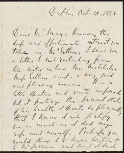 Letter from Richard Davis Webb, Dublin, to Samuel May, Oct. 10, 1853