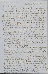 Letter from Richard Davis Webb, Dublin, to Samuel May, Oct. 19, 1855