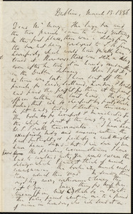 Letter from Richard Davis Webb, Dublin, to Samuel May, March 13, 1856