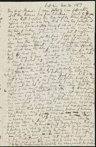 Letter from Richard Davis Webb, Dublin, to Samuel May, Nov. 20, 1857
