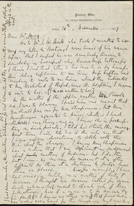 Letter from Richard Davis Webb, Dublin, to Samuel May, 30th of November, 1857