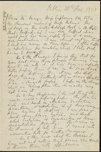 Letter from Richard Davis Webb, Dublin, to Samuel May, 26th Feb. 1858