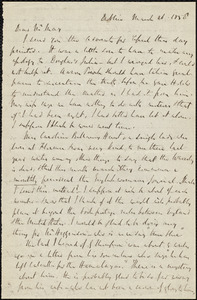 Letter from Richard Davis Webb, Dublin, to Samuel May, March 26, 1858