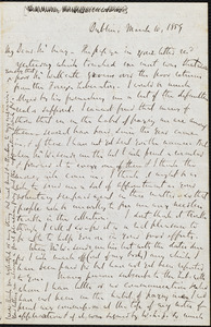 Letter from Richard Davis Webb, Dublin, to Samuel May, March 10, 1859