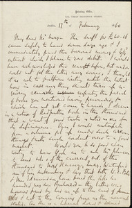 Letter from Richard Davis Webb, Dublin, to Samuel May, 17th of February 1860
