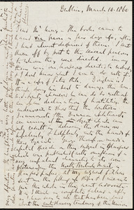 Letter from Richard Davis Webb, Dublin, to Samuel May, March 10, 1860